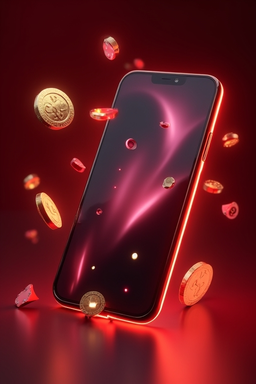 Smartphone mit Spin Dinero App